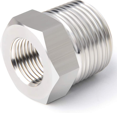 TAISHER 5PCS Forging of 304 Stainless Steel Reducer Hex Bushing, 3/4" Male NPT to 1/2" Female NPT, Reducing Forging