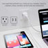 Ceptics Switzerland Travel Plug Set with 2 USB + USA Socket Input, Type J and Type C, Ultra Compact for Cell Phones,