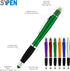 Bible Highlighter with Pen and Stylus for Touchscreens, 3 in 1 Combo, Multi-Color Highlighters, No Bleed, All Black Ballpoint Ink, Wax Gel Highlighters, Pack of 6 by SyPen
