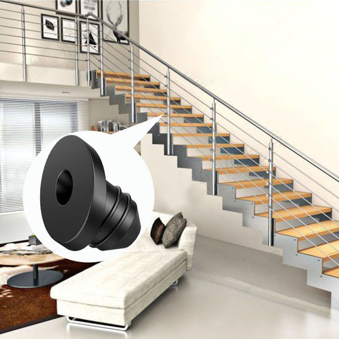 50 Pcs Cable Railing Rubber Grommets, 45 Degree Angle Beveled Protector Sleeves for Metal Cable Railing