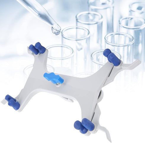 Aluminum Burette Clamp Accessory, Dual Burette Clip Holder for Titration Stand, Aluminum Butterfly Clip