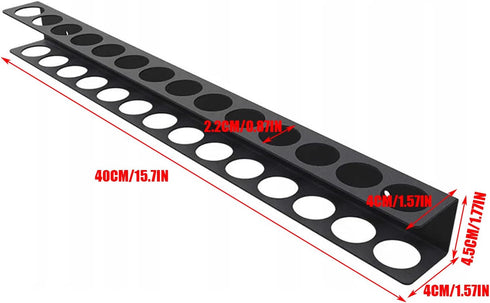 Generic 1.57x1.77x15.7in Tool Rack Screwdriver Organizer - Desk Workbench Storage Solution | Sturdy Molded Holder