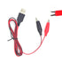 USB Alligator Clips with Wires, 22AWG 1M/3.3FT Test Clips Clamp to USB Male Connector for Multimeter Measure