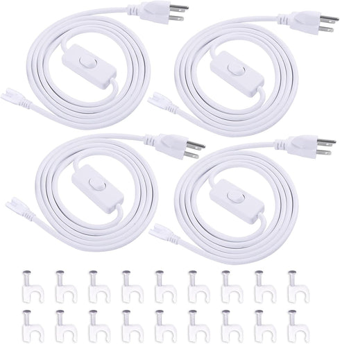 TRLIFE T5 T8 Power Cord, 6FT Long LED Light Cord with On/Off Switch,