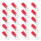 ESUPPORT 100Pcs Red 1/4" Copper Ring Insulated Terminal Connectors, 16-22 Ga Crimp Wire Electrical Cable Kit
