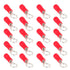 ESUPPORT 100Pcs Red 1/4" Copper Ring Insulated Terminal Connectors, 16-22 Ga Crimp Wire Electrical Cable Kit