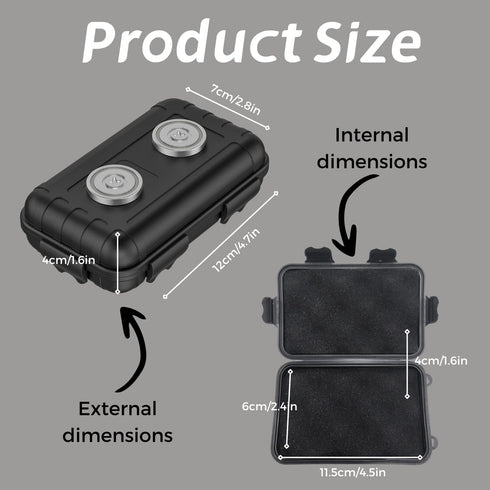 Magnetic Key Holder Under Car, Waterproof Outdoor Key Hider Box (Black) - Magnetic Key Box for Vehicles
