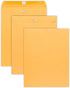 EnDoc 10 x 13 Clasp Envelopes - 10 Pack Brown Kraft Catalog Envelopes with Clasp Closure & Gummed Seal, 28lb Heavyweight
