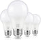 A19 LED Light Bulbs, 60 Watt Equivalent, 850 Lumen, Daylight White 5000K, E26 Base, 4-Pack