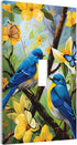 Sturin Summer 1 3X5 Spring Blue Bird Floral Wall Plate Light Switch Cover Gang Single Toggle Toggle Switch Art Plates
