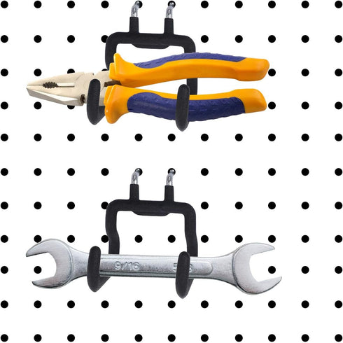 6PCS Pegboard Drill Holder | Pegboard Hooks and Accessories for Tool Storage and Display