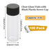100 Pack 4ml Clear Glass Vials with Black Plastic Screw Caps, Small Liquid Sample Glass Vial, Leak-Proof Glass Bottles for Essential Oil, Reagent, Seeds