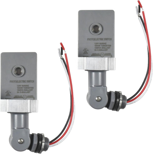 HQRP 2-Pack Photocell Thermal Type Light Sensor Stem and Swivel Mount Dusk