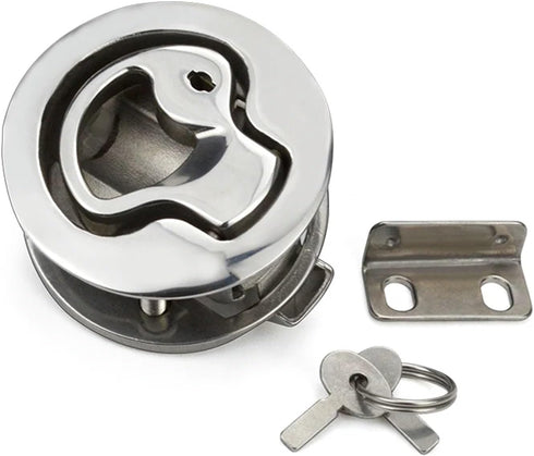 LUTRZPVT Toolbox 61.5MM 1Pcs(739-3) Panel Lock Stainless Steel Flush Pull Slam Latch Furniture Handle Lock Knob Car