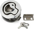 BDPQKPDV 61.5MM 1Pcs(739-2 Panel Lock Stainless Steel Flush Pull Slam Latch Furniture Handle Lock Bathroom Door Gadget
