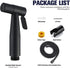XKHLQLPEF Set Set) Handheld Bidet Sprayer Kit, Black Toilet Bidet Faucet, Wall Mounted Stainless Steel Bathroom Cloth