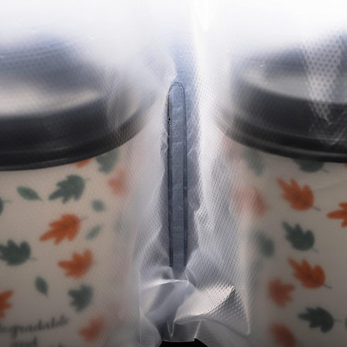 200 Pack Packaging 12" 11" 2 DEAYOU Handle Drinking Poly Bags, Clear Plastic Bags for Delivery, L x H Hanging Hole Cup