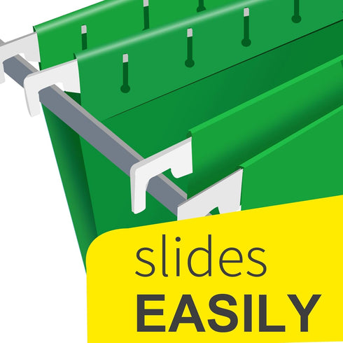 HERKKA Extra Capacity Hanging File Folders, 60 Pack, Reinforced Letter Size, 1 Inch Expansion for Bulky Files, 12