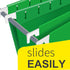 HERKKA Extra Capacity Hanging File Folders, 60 Pack, Reinforced Letter Size, 1 Inch Expansion for Bulky Files, 12