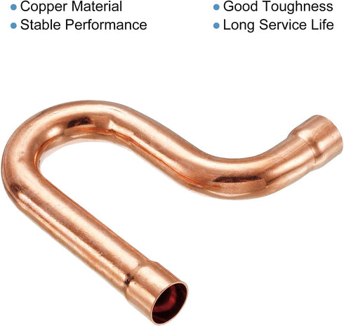 MECCANIXITY Copper P-Trap Pressure Pipe Fitting, Pack of 2, for HVAC Air Conditioning Refrigeration