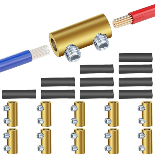 Linkstyle 10PCS 10 AWG Gauge Wire Connector Nut Kit, 60A Quick Wiring Connection Terminal with Heat Shrink Tube