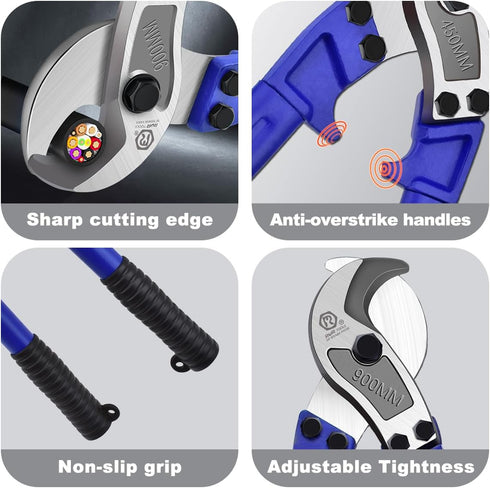 ZrgGea 24 inch Cable Cutters - Heavy Duty Wire Snips, Industrial-Grade Cutter Forged from T8 Alloy Steel for Cutting