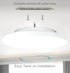 9 Inch 18W, 5 2700/3000/3500/4000/5000K, Settable 1800LM Closet Leetdud Flush Mount LED Ceiling Light Wired, CCT