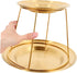 HEALLILY Stainless Steel Seafood Display Tray for Buffet Sashimi Oysters Gold Platter Deep Plates Elegant Food Serving
