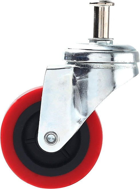 8 Pack 2" Heavy-Duty Low Profile Swivel Caster Wheel for Creeper Service Cart Stool Post Mount