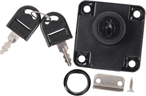 GLEAVI Zinc Alloy Office Files Cabinet Cam Lock with 2 Keys, Black