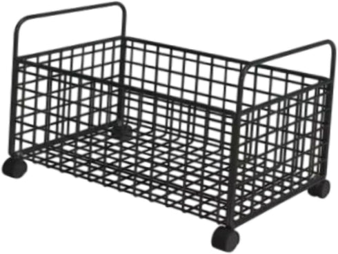 Milageto Rolling Book Cart Utility Cart Under Desk Dormitory Storage Box with Wheels Movable Storage Bin Book Bin