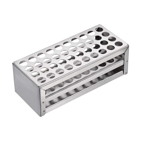 uxcell 304 Stainless Steel Test Tube Holder Lab Stand Rack, 40 Hole for 10-13mm Tubes