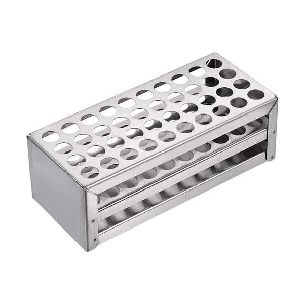 uxcell 304 Stainless Steel Test Tube Holder Lab Stand Rack, 40 Hole for 10-13mm Tubes