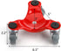 4 Pack 200 lbs 3 6.3 Inch ZEAYEA Steel Tri-Dolly, Load Capacity Wheel Mover's Dolly for Moving Furniture, Appliances