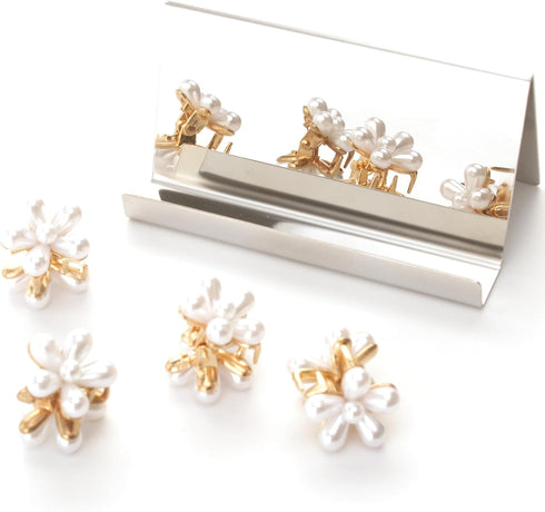 Metal Business Card Holder for Desk, Stainless Steel Organizers and Office Desk Accessories for Men and Women