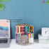 OIF Acrylic Pen Holder, 360-Degree Rotating Pencil Organizer with 6 Compartments for Kids, Office Desk