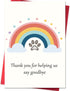 Smithtuy Pet Sympathy Thank You Card for Veterinarian Vet Nurse,Pet Dog Cat Loss