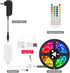 16.4FT 6000K 4 1 12V BTF-LIGHTING RGBW Bluetooth Music APP LED Strip Lights RGB+Cool White Colors in LED Color Changing