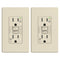 ELEGRP GFCI Outlet Outdoor, 15 Amp Self-Test GFI Electrical Outlet with Thinner