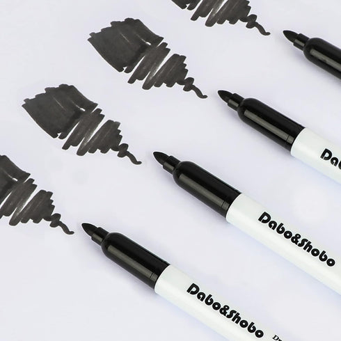 Dabo&Shobo Low Odor Dry Erase Markers, Fine Tip, Bulk Pack of 80, Black Whiteboard Markers for School Office Home