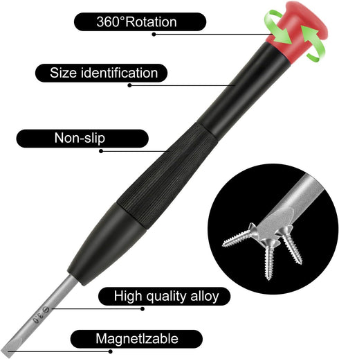 Mini Precision Screwdriver Set, 18PCS Small Magnetic Screwdriver Kit with Tweezers & Magnetizer for Repairing