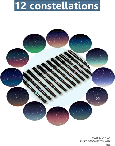 Gel Ink Pens, 12PCS Erasable, 0.5mm Fine Point Black/Blue, Medium Point for Journaling, Writing, Drawing, Office