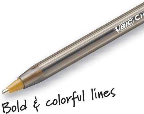BIC Cristal Xtra Bold Ballpoint Pen, Bold Point 1.6mm, Black Ballpoint Pens, 24-Count