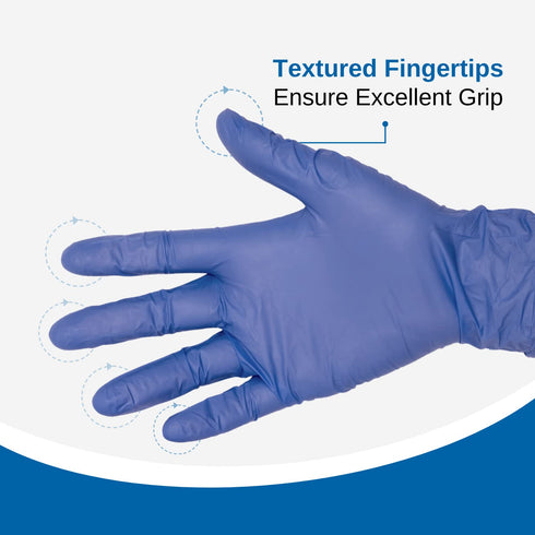 HCS Nitrile Exam Gloves - (250/Box) Disposable Medical Gloves, Latex-Free, Sensitive Skin, Fentanyl & Chemo Safe