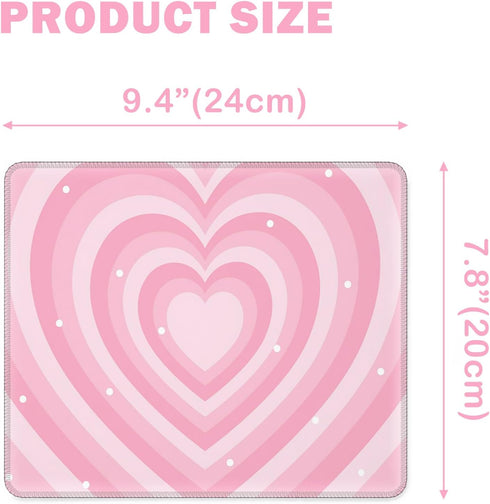 Pecfamly (9.4 x7.8 Inch) Cute Kawaii Cutecore Aesthetic Pink Girly Gaming Mouse Pad Small, Gamer Girl Room Decor Desk