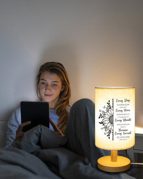 Christian Gifts for Women Table Lamp, Religious Gifts for Women with Bible Verse Prayer Inspirational Gifts Fabric Lamp Spiritual Gifts for Women, Birthday Gifts for Women by Calibron