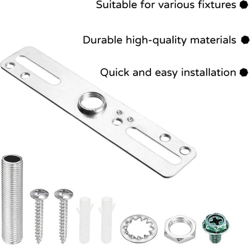Gyinere 4 Set,for Pcs Light Fixture Mounting Bracket Kit,Light Mounting Bracket,Universal Lamp Fixture Hardware
