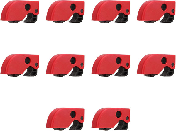 Breaker Lockout Device, Self Tightening Screw Circuit Breaker Lock, 10Pcs for Power Applications