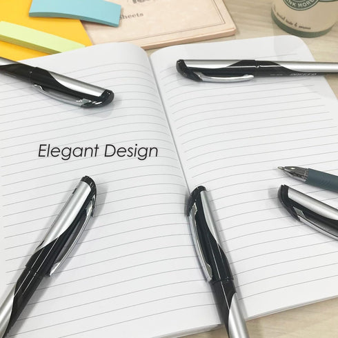 High Grade Gel Pens, 10 Count Pack, Black Ink, 0.7mm Fine Point, Quick Smooth Writing, Gel Ink Pens