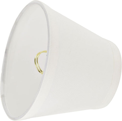 Aspen Creative 32059-2A, 3" 5" 4" Set 2 Hardback Empire Clip-On Chandelier Lamp Shade, Off-White, Top x Bottom x Slant
